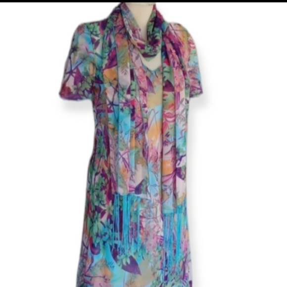 Floral reversible Dress Midi Size L - Picture 7 of 14